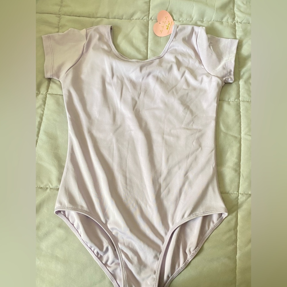 Lavender Short Sleeve Dance Leotard, XS/S